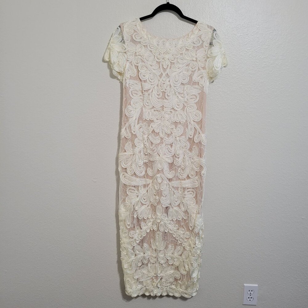 Js Collections Soutache Cream Floral Embroidered … - image 3